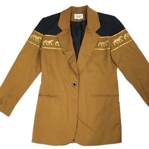 Stephanie Queller Vintage Lion Animal Print Size 6